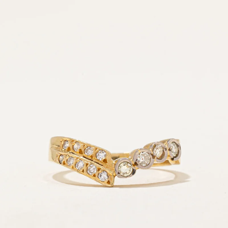 elegant rings for women -Diamond Chevron Ring | 0.30ctw | SZ 7.75 |