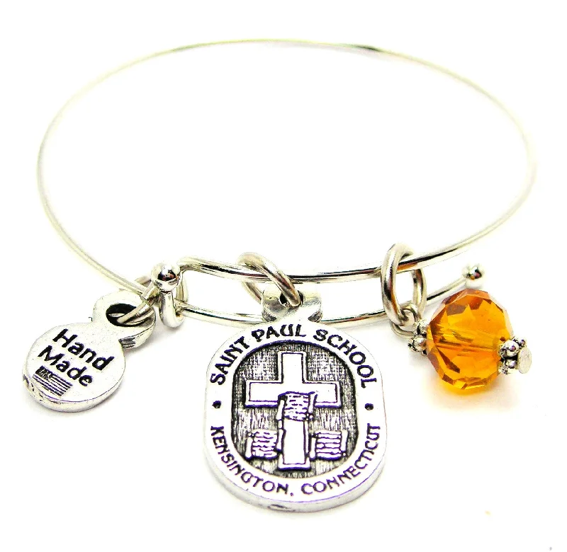 multi-colored bracelets for women -Saint Paul School Expandable Bangle Bracelet