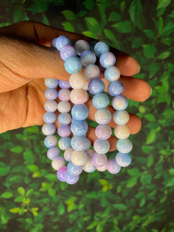 women’s adjustable cuff bracelets -Cotton candy baby beaded bracelets