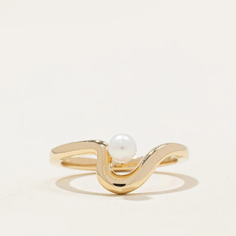 custom engraved rings -100 Ways' Freshwater Pearl Freeform Ring | SZ 6.5 |