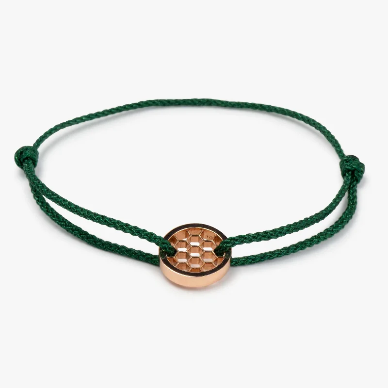 luxury bangle sets for women -Green Golf Bracelet 14k Rose Gold plated