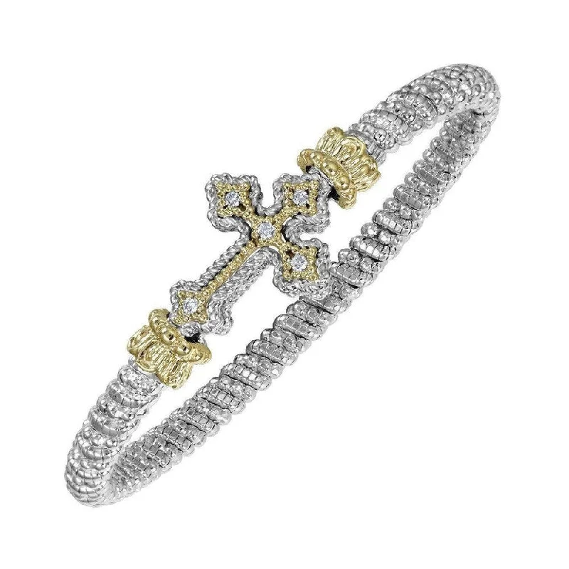 chic women’s bangles -Diamond Cross Bracelet