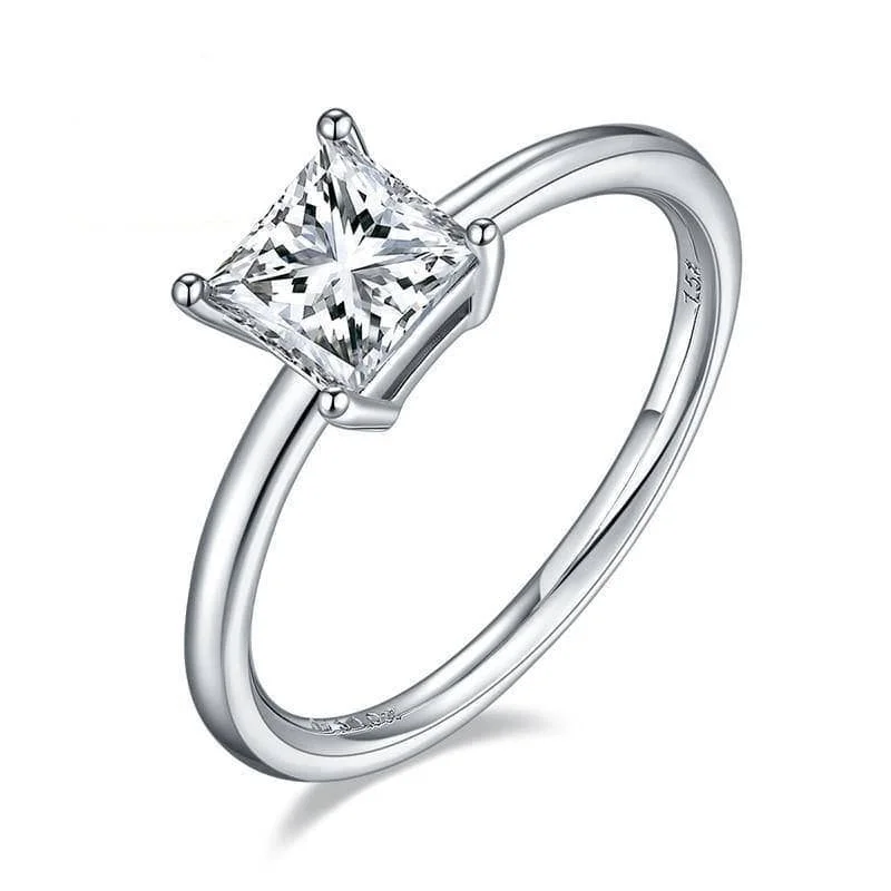 affordable vintage engagement rings -1.0Ct 5.5mm Cushion Brilliant Diamond Solitaire Engagement Ring