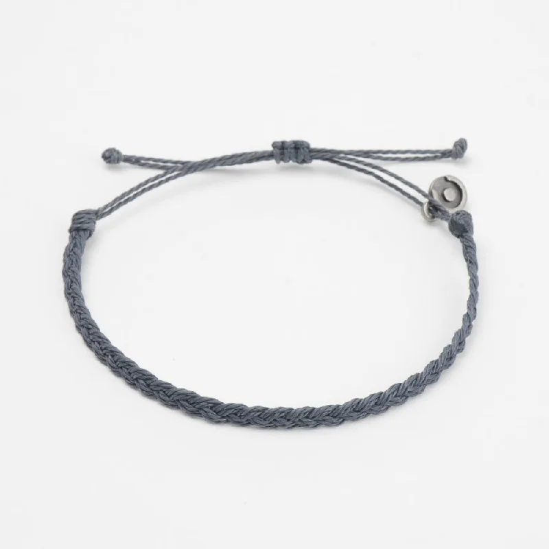 statement bangles for women -Deep Grey Flow Bracelet