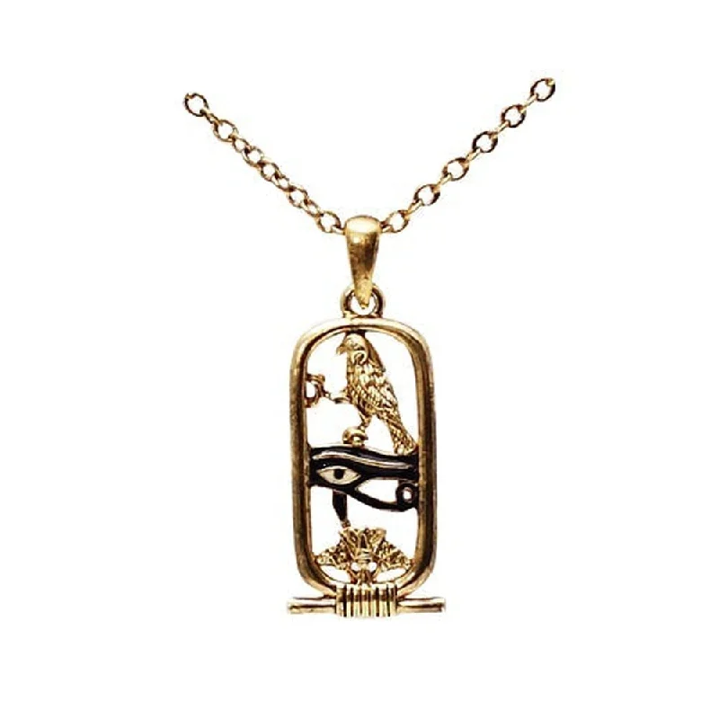 personalized couple necklaces -Eye Of Horus Cartouche Necklace