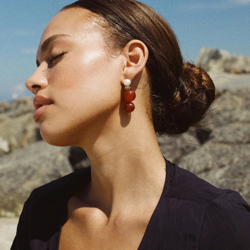 beautiful silver hoop earrings -At Dusk Earrings