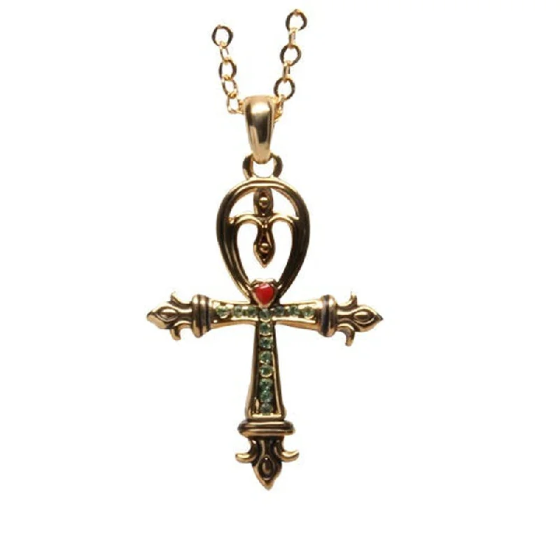 chic flower necklaces for women -Ankh Cross Necklace