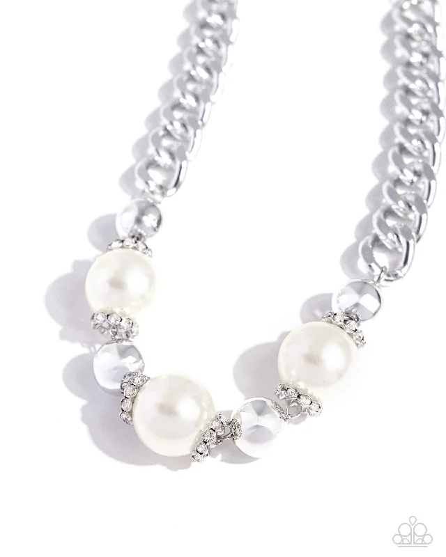 luxury pearl necklaces -Generously Glossy - White