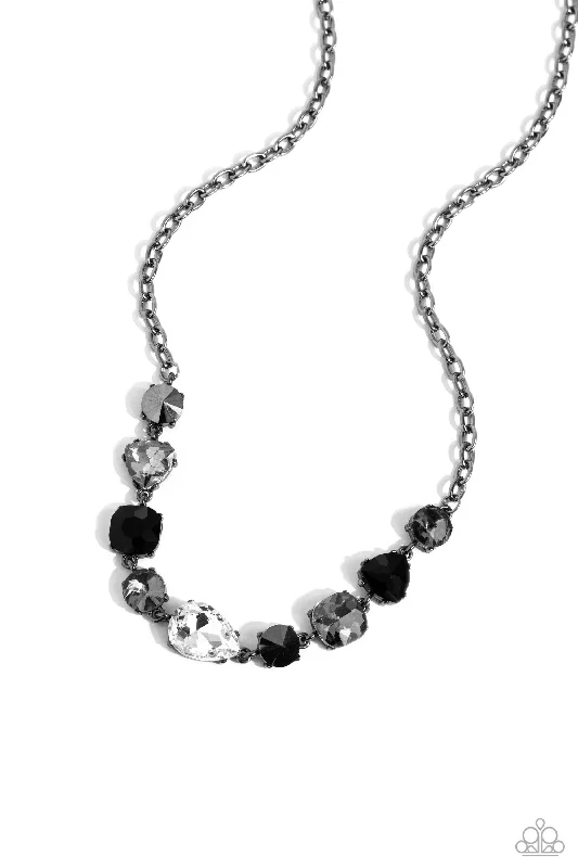 affordable engagement necklaces -Emphatic Edge - Black