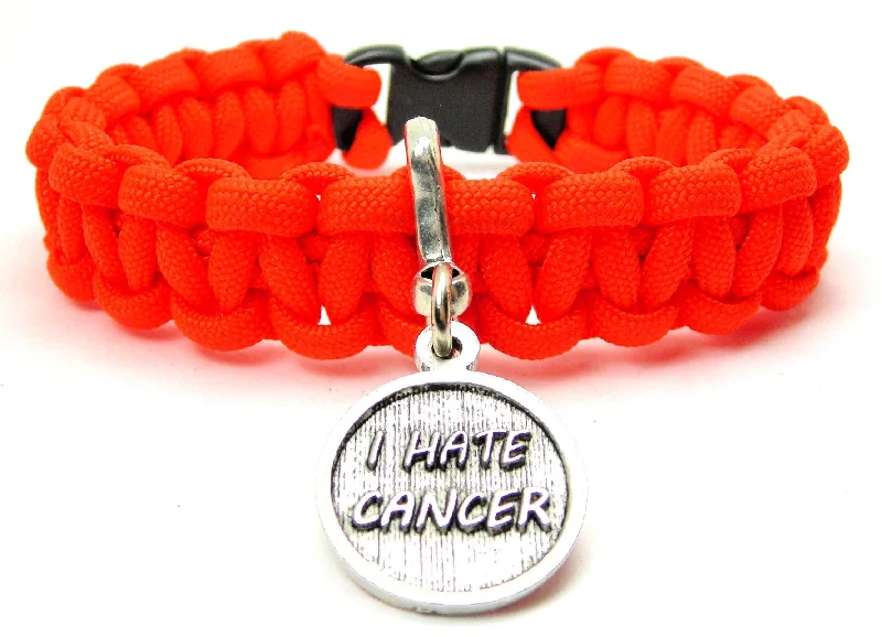 beaded bangles for women -I Hate Cancer 550 Military Spec Paracord Bracelet