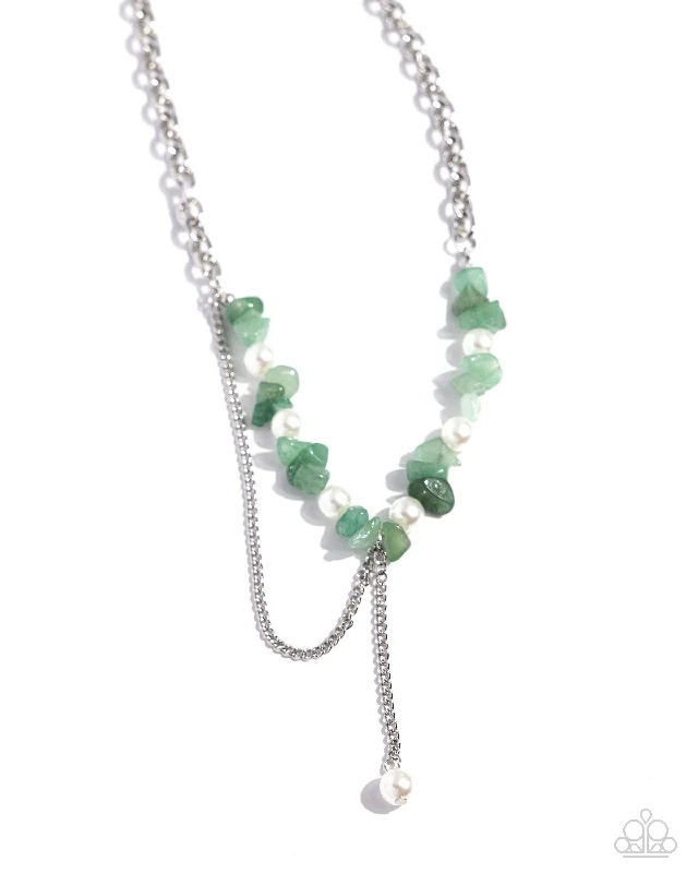 designer necklaces for women -Nostalgically Noble - Green