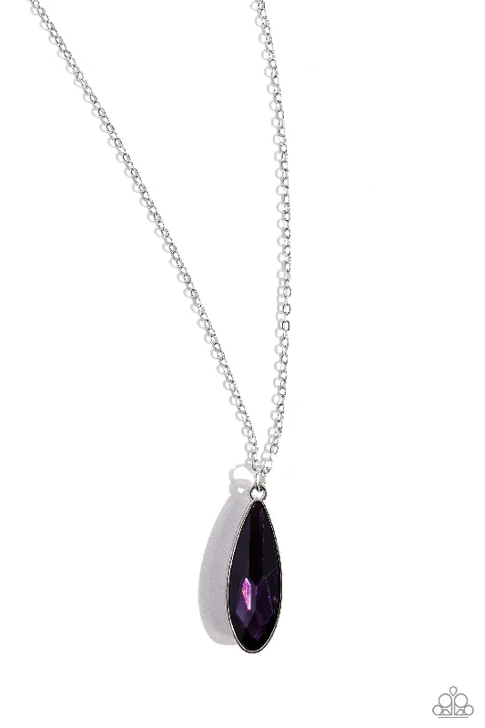 trendy women’s necklaces -Prismatically Polished - Purple