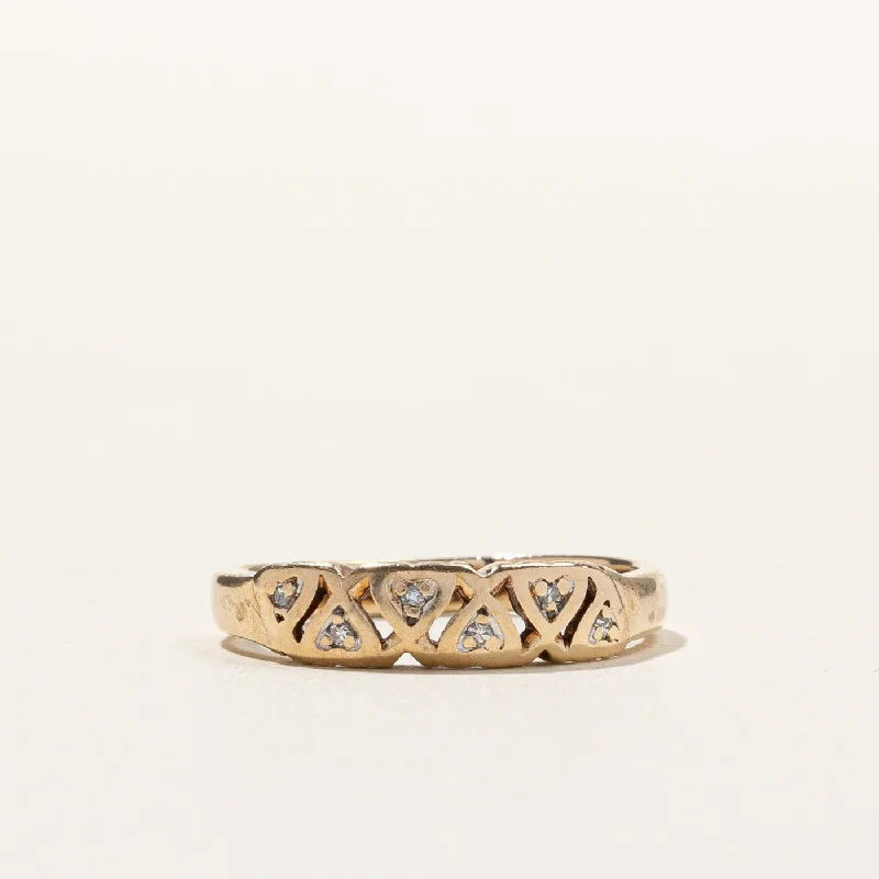 elegant vintage rings -Diamond Textured Band | 0.03ctw | SZ 5.75 |