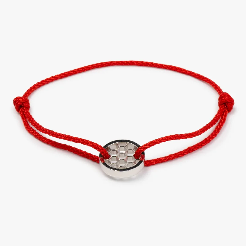 custom bangles with initials -Red Golf Bracelet 925 Sterling Silver