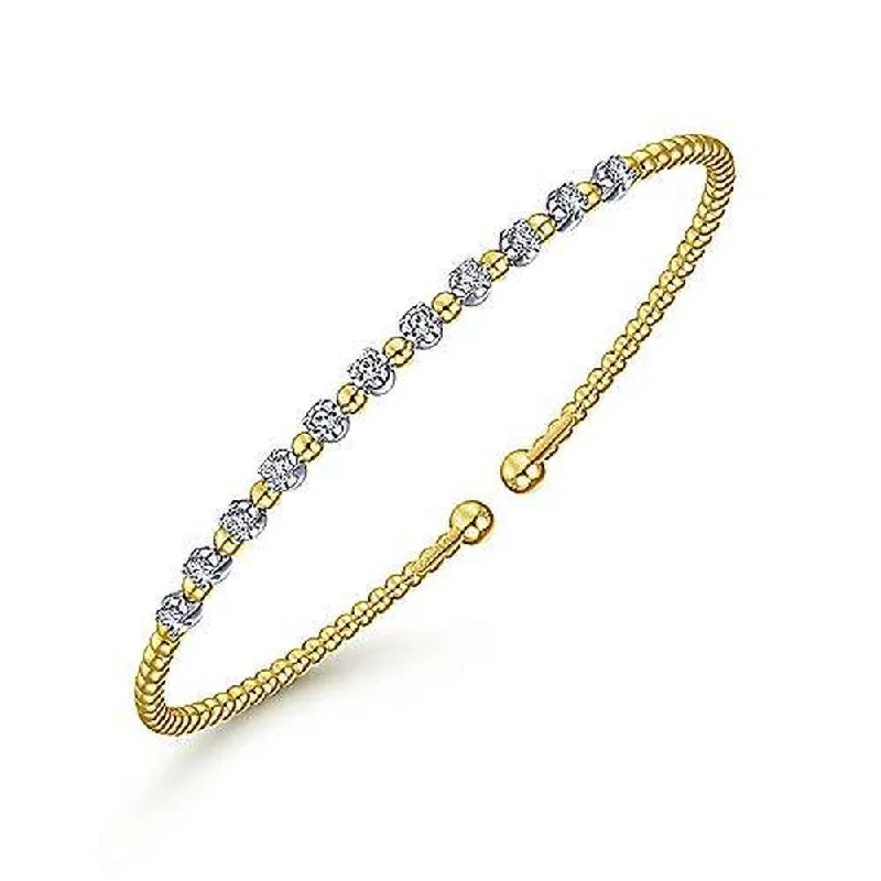 women’s bangle bracelets for parties -Bujukan Stationed Diamond Bracelet