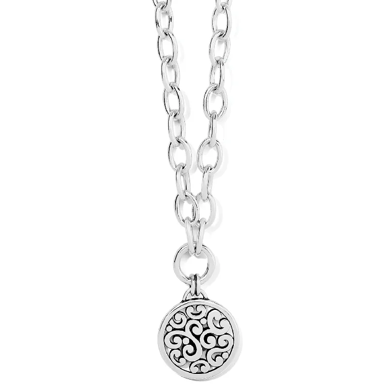 handmade necklaces for women -Contempo Medallion Charm Necklace