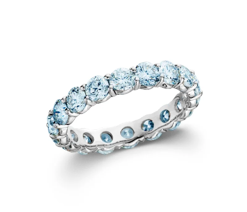 wedding ring sets -Ivory Ring 2 1/2 Ctw Blue