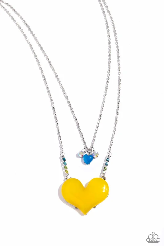 elegant gold necklaces for women -Heart-Racing Recognition - Yellow