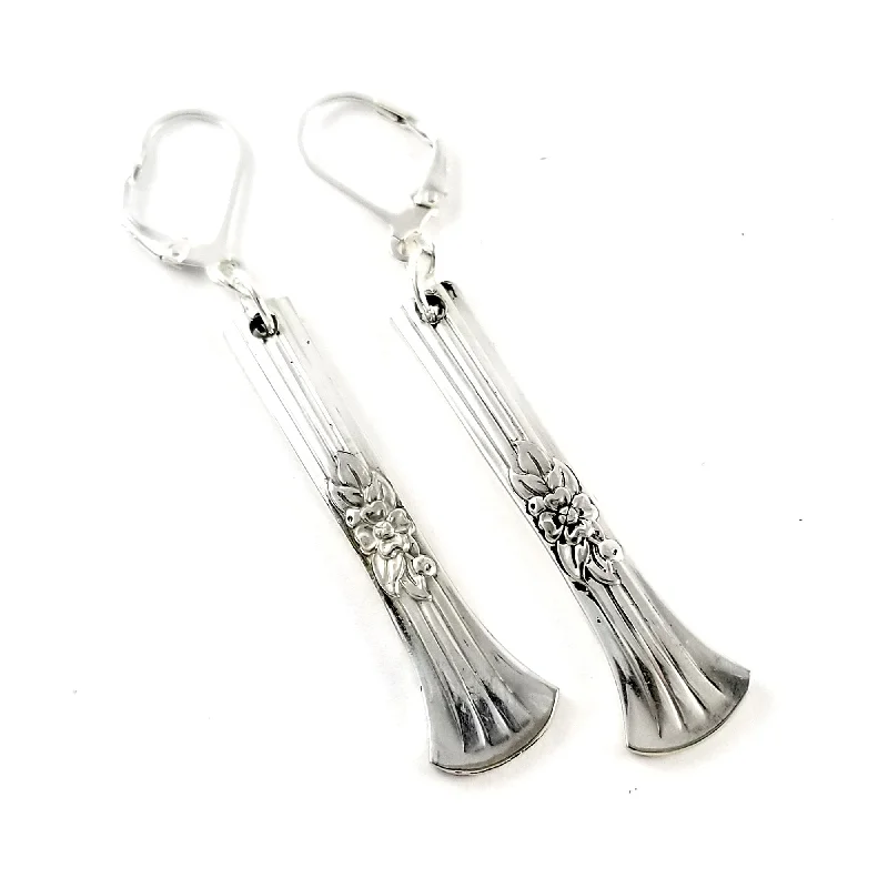 silver earrings for women -International Silver Belle Spoon Earrings