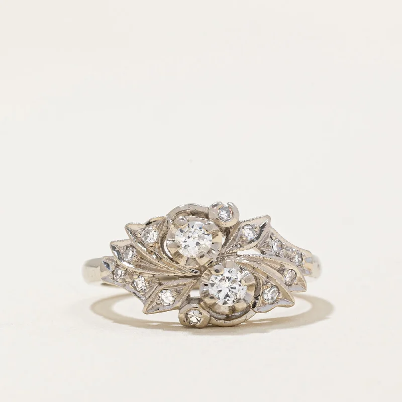 vintage rings for women -Diamond Cocktail Ring | 0.31ctw | SZ 6 |