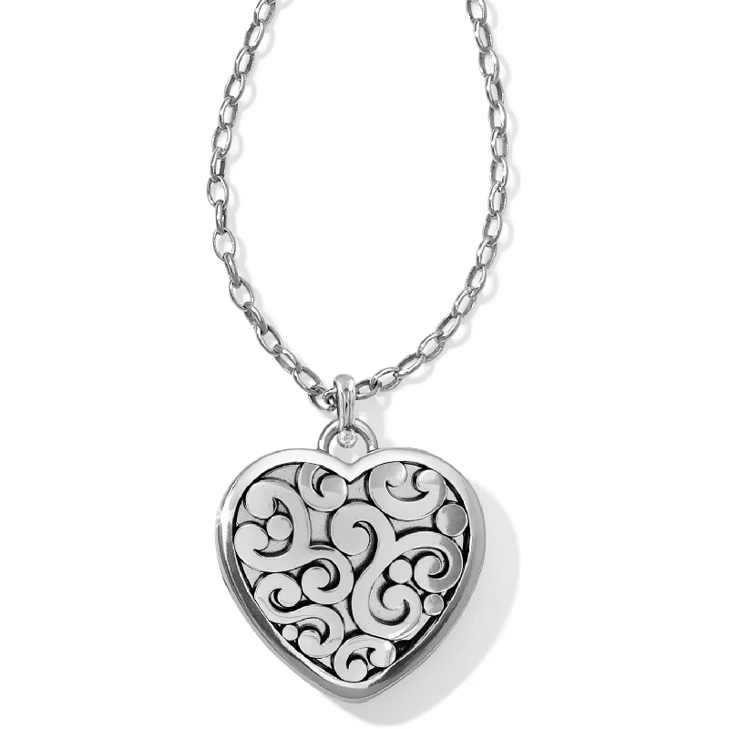 sterling silver necklaces -Contempo Convertible Locket Necklace