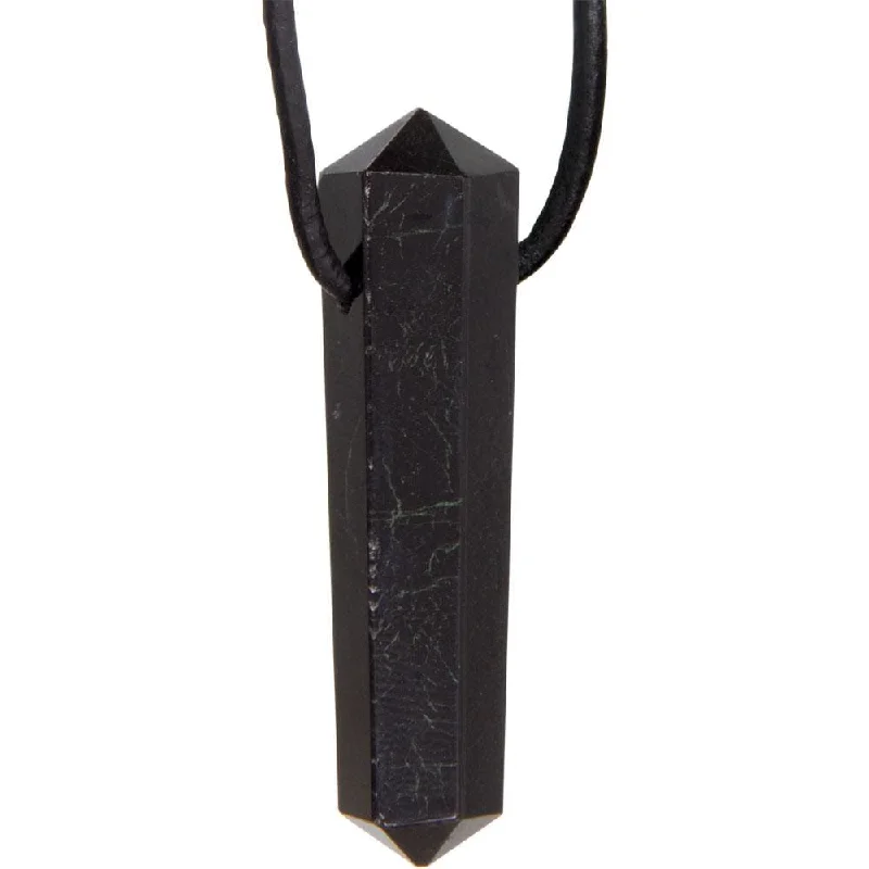 matching necklaces for couples -Double Terminated Point Necklace - Black Tourmaline