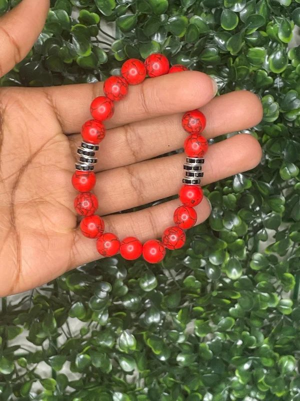 customizable bangles for women -Red For Dude beaded bracelet