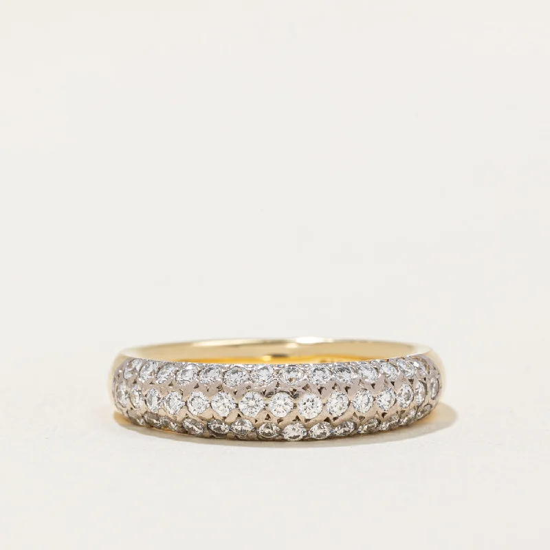 trendy fashion rings -Birks' Pave Set Diamond Ring | 0.50ctw | SZ 6.25 |