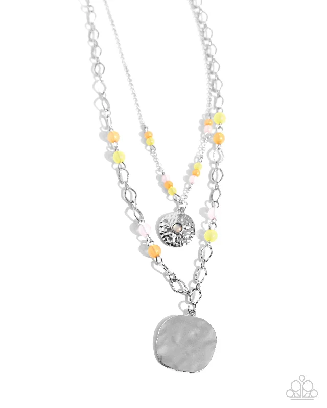 crystal necklaces for women -Sand Dollar Season - Pink