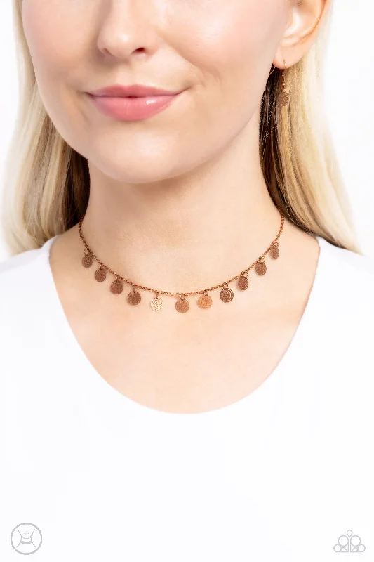 chic flower necklaces for women -On My CHIME - Copper Choker