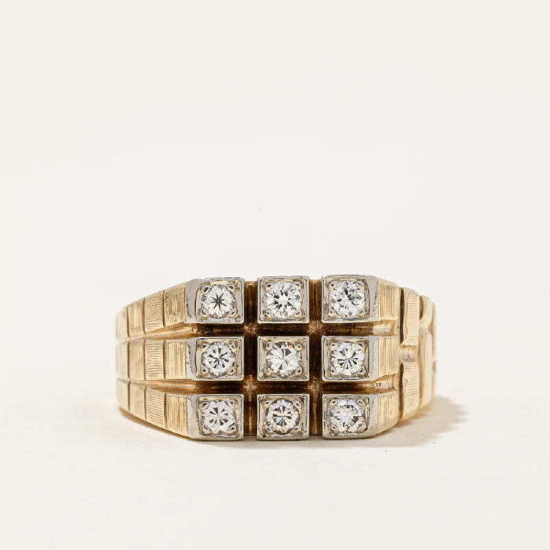 classic ring sets -Diamond Grid Ring | 0.32ctw | SZ 7 |