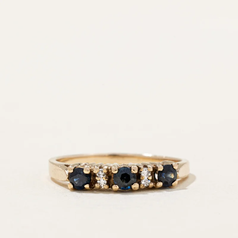 stackable rings for women -Sapphire & Diamond Ring | 0.36ctw, 0.02ctw | SZ 5.75 |