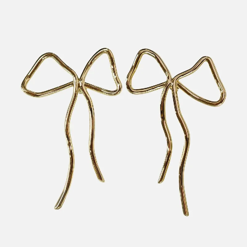 minimalist drop earrings -The Bows Earrings