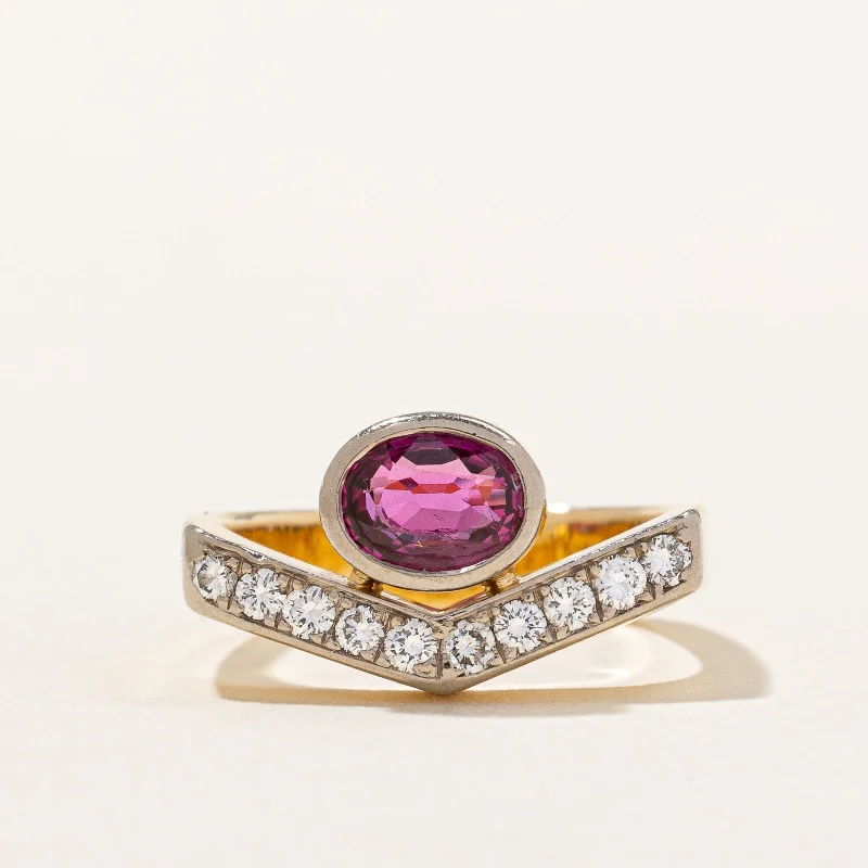 rings with gemstones -Ruby & Diamond Ring | 0.93ct, 0.30ctw | SZ 4.25 |