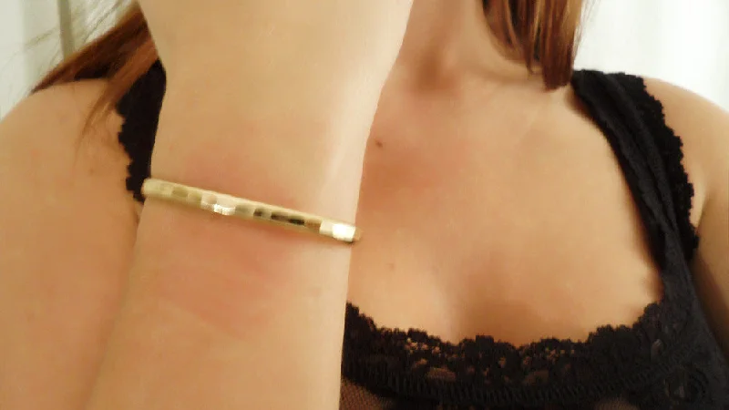 minimalistic bracelets for women -Large Gold Fill Cuff Bracelet