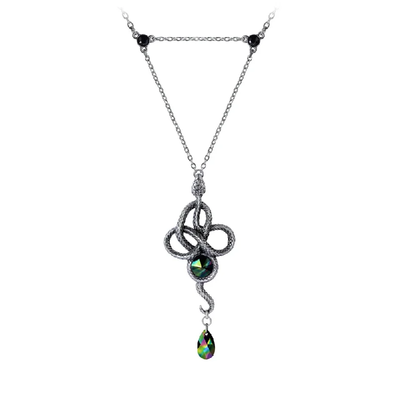 stylish heart pendant necklaces -Tercia Serpent Necklace