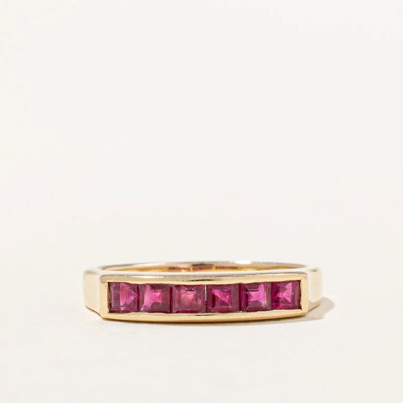 bridal rings for women -Ruby Band | 0.60ctw | SZ 6.5 |