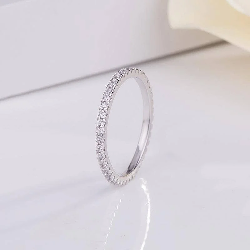 affordable luxury engagement rings -Single Created Diamond Eternity Ring