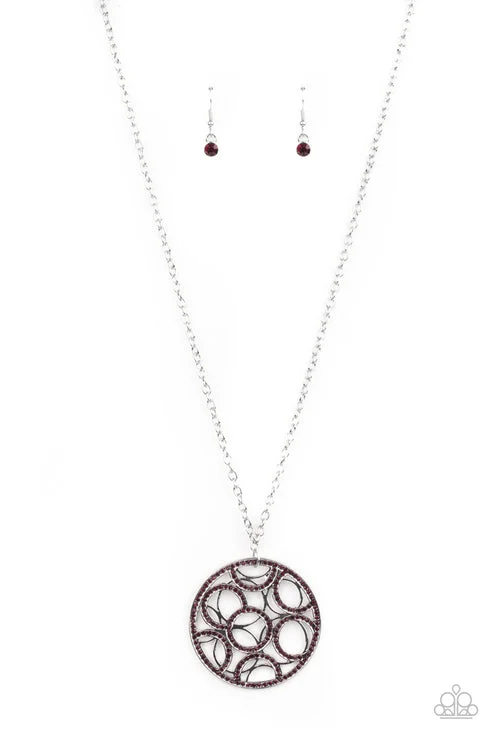 affordable engagement necklaces -Thanks A MEDALLION Purple Necklace