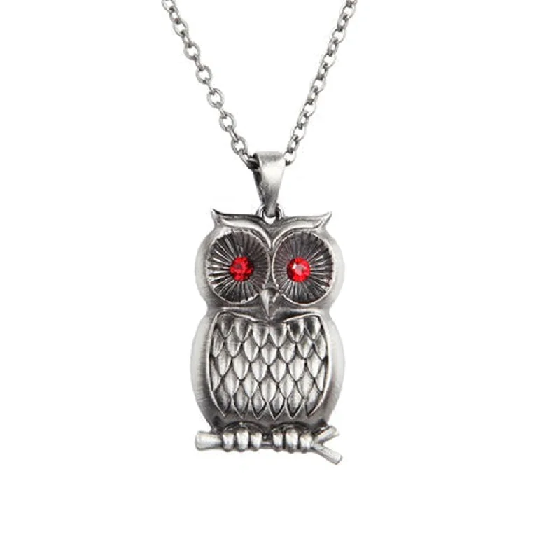 elegant lock pendant necklaces -Owl Necklace