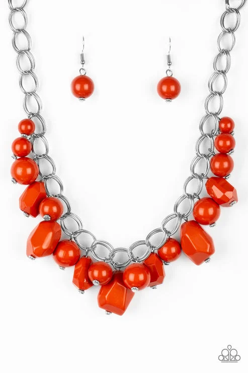 meaningful necklaces for women -Gorgeously Globetrotter Orange Necklace