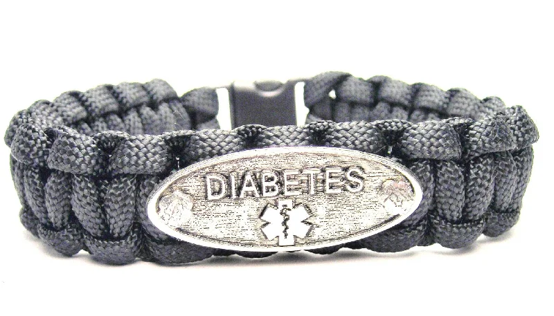 stacked gold bangles -Diabetes 550 Military Spec Paracord Bracelet