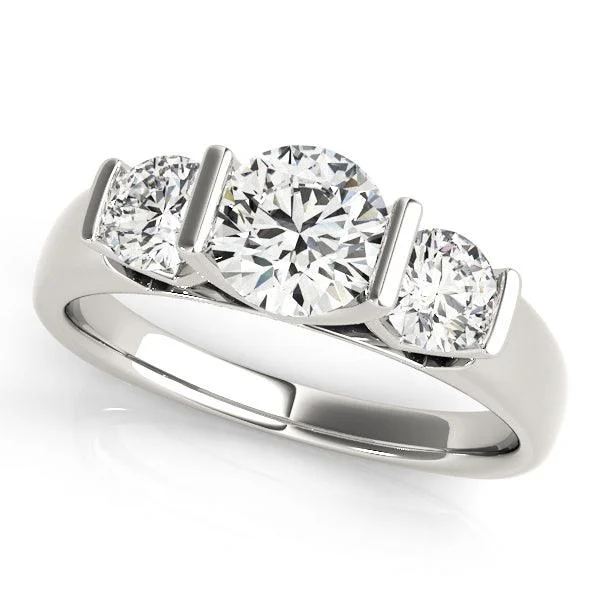 stylish rings for women -Audrey 3 Stone Ring