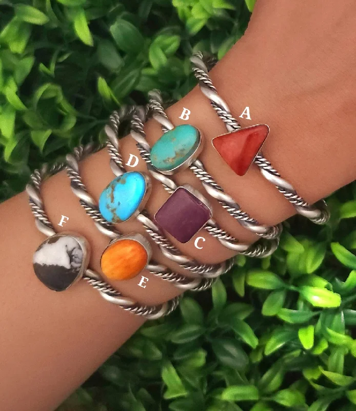 bohemian bracelets for women -Sterling Silver Stacker Bracelets