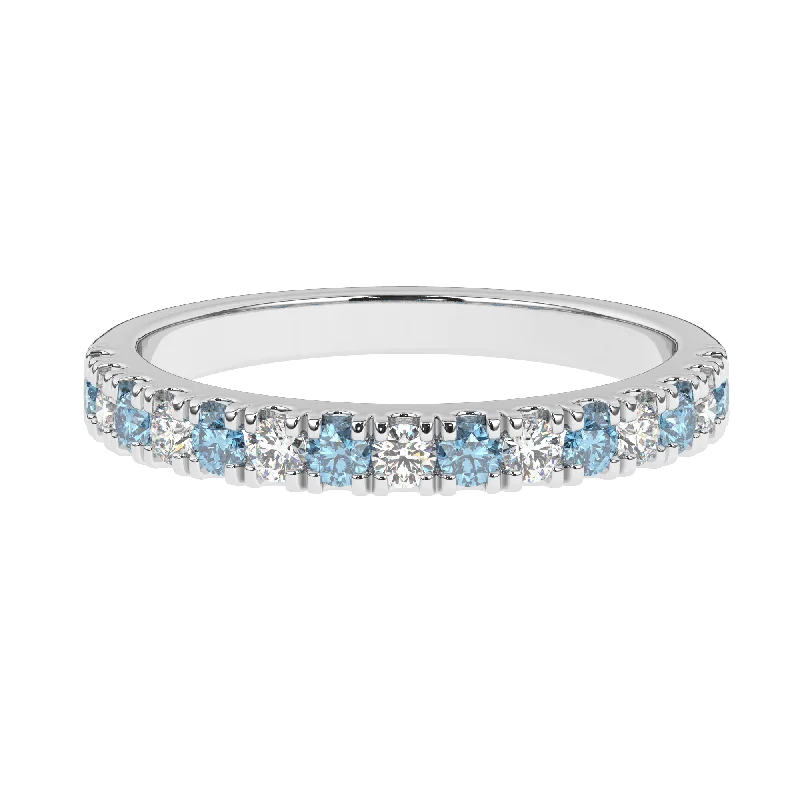 trendy eternity rings -Amanda Ring - 1/2Ctw Blue