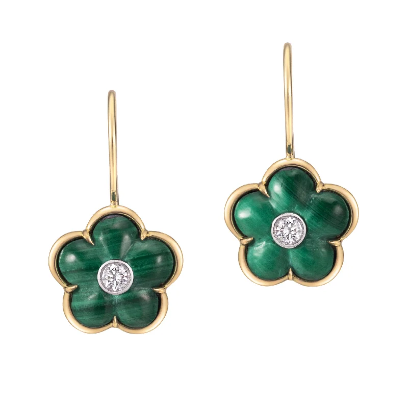 timeless pearl earrings -Malachite Fiore Earrings