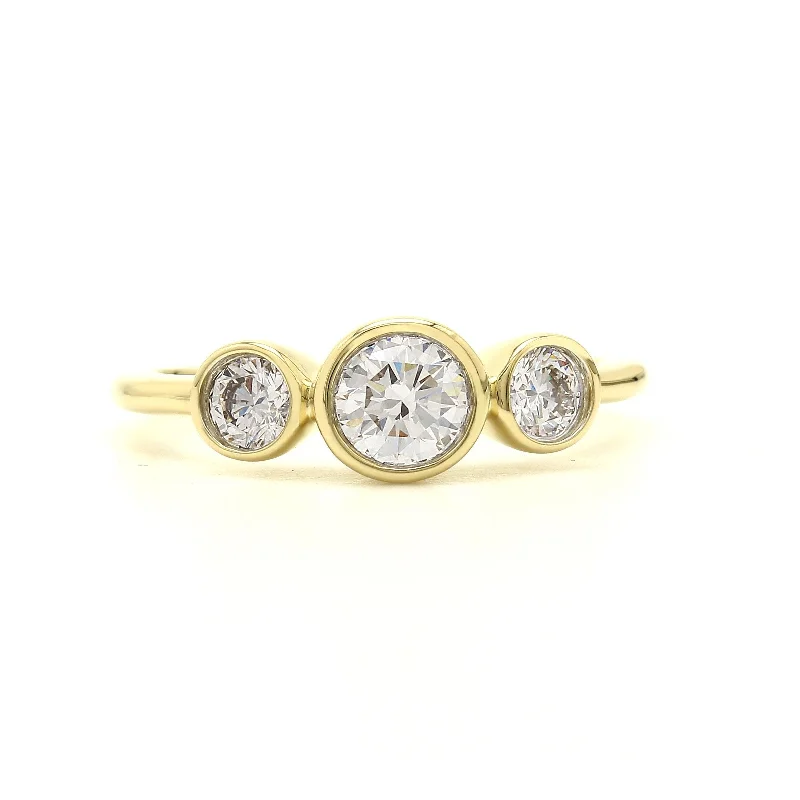 gold diamond rings for women -Penny Ring - 3/4 Ct. T.W.