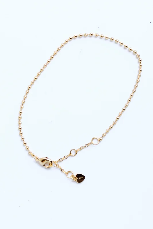 adjustable gold bracelets -FINAL SALE - Addison Gold Ball Chain Bracelet