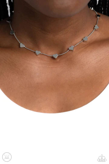 bohemian style necklaces for women -Public Display of Affection - Silver Choker