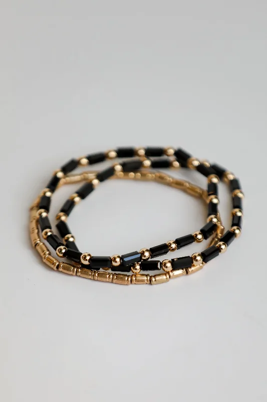 luxury gold bracelets -Ruth Beaded Bracelet Set